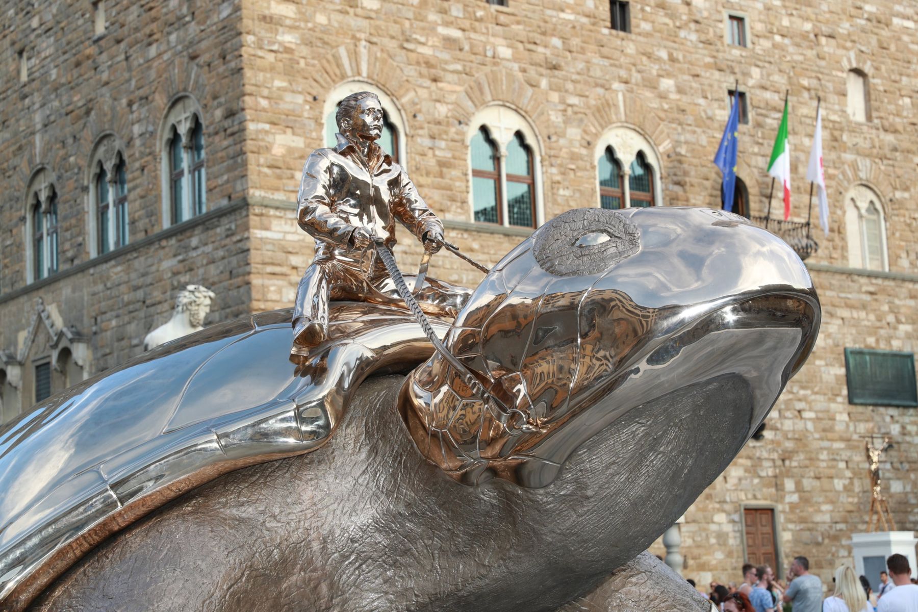 Piazza della Signoria con Palazzo Vecchio sullo sfondo
